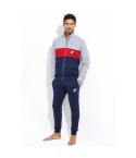 Tuta uomo Lotto LA1057 cotone primaverile grigio melange