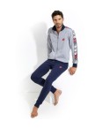 Tuta uomo Lotto LA1060 cotone primaverile grigio melange