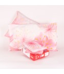 Lenzuola letto matrimoniale Biancaluna set lenzuola + due federe Dida fiori rosa