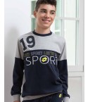 Pigiama da bambino Lotto lp004 in cotone estivo blu stile tuta
