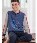 Pigiama sportivo da bambino Lotto lp008 avio in cotone estivo
