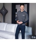 Pigiama uomo caldo cotone sportivo lotto 4065 grigio