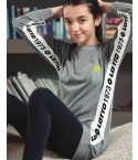 Pigiama da bambina Lotto lp7500 grigio stile tuta in cotone elasticizzato