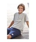 Pigiama ragazzo Lotto LP8027 corto cotone grigio melange