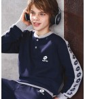 Pigiama bambino tuta Lotto lp9008 caldo cotone blu
