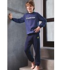 Pigiama bambino tuta Lotto lp9009 caldo cotone blu