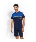 Pigiama uomo corto estivo blu Lotto LP1058