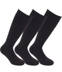 Calze uomo in pile nere set 3 paia