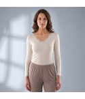 Maglia intima donna Liabel manica lunga cotone e lana