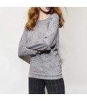 Maglia maxi donna Philippe Matignon Sens grigio 