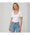 Maglia donna maniche corte thermo cotton pizzo Ragno DM44A7
