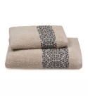 Vingi set asciugamani viso + ospite cotone Marisa tortora