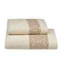 Vingi set asciugamani viso + ospite cotone Marisa panna
