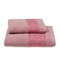 Vingi set asciugamani viso + ospite cotone Marisa rosa antico