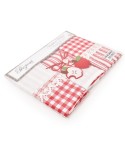 Set da 3 strofinacci Preziosa Melanie 06 100% cotone naturale con pizzo