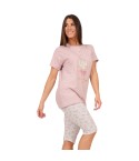Pigiama donna estivo manica corta + pinocchietto Irge MIC2040