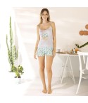 Pigiama top + pantaloncino Irge donna animalier MIC2043