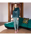 Pigiama donna in caldo coral collo alto MIC2192 di Irge