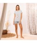 Pigiama donna in cotone leopardato Irge MIC 2302