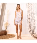 Pigiamino donna estivo floreale cotone Irge MIC 2320