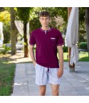 Pigiama uomo corto estivo gessato 100% cotone Irge MIC2655