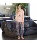 Pigiama donna tartan in caldo cotone Irge MII2468