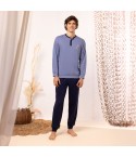 Pigiama Uomo 100% cotone scollo a serafino Irge MIL2251/CUML102
