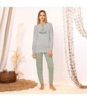 Pigiama Donna Primaverile in 100% Cotone scollo a serafino Irge MIL2326