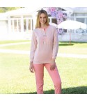 Pigiama donna con fiocchetto cotone primaverile Irge MII2606