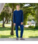Pigiama uomo maglia a fantasia cotone leggero Irge MIL2651