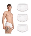 Slip uomo alto classico cotone con apertura 3 pz
