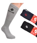 Calze lunghe da basket uomo Lotto Time elasticizzate in spugna 6 paia