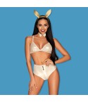 Costume sexy reggiseno + slip + fascia + girocollo Obsessive Neo Goldes 