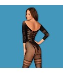 Bodystocking effetto corsetto reggicalze cavallo aperto Obsessive G329