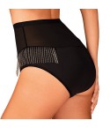 Slip vita alta sexy in rete con perline laterali Obsessive Milladis