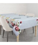 Servizio per la tavola tovaglia + tovaglioli in cotone fiori Preziosa Ortensia Grigio