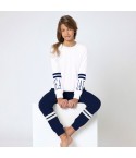 Pigiama bambina ragazza Jadea P2018 cotone bianco blu