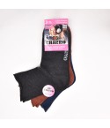 Calze donna caldo cotone corte 3 paia Charro var. G