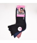 Calze donna caldo cotone corte 3 paia Charro var. I