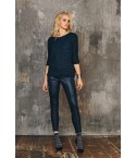 Pantaleggings donna Sisi Trendy pitonato blu