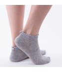 Mini calza donna Pierre cardin silver laminata con perla grigio 