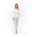 Pigiama donna Il Granchio manica lunga leggero GP5004 verde
