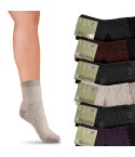 Calze donna corte calde caldo cotone Meritex 6 paia 3597 A