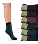 Calze donna corte calde caldo cotone Meritex 6 paia 3597 B