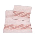 Vingi set asciugamani viso + ospite Pompei rosa