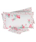 Lenzuola matrimoniali 2 piazze cotone Preziosa Portovenere 5 rosa fiori
