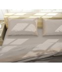 Lenzuola flanella calda rombi beige Soffice D13