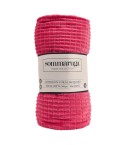 Coperta in coral jacquard Sommaruga quadretto 120x140