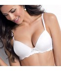 Reggiseno con ferretto SièLei 1976 imbottito coppa C fronte bianco modella