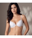Reggiseno push up Lormar My Class al gel con ferretto fronte bianco modella